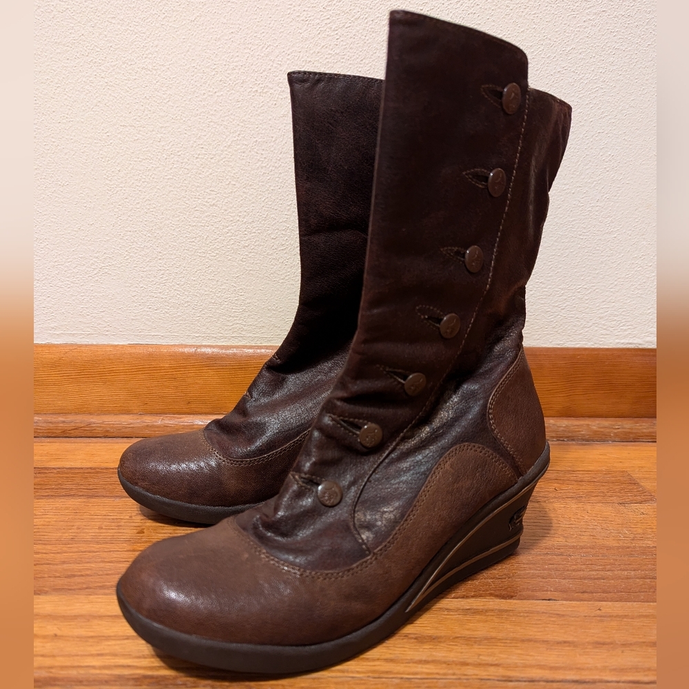 Jump steampunk Victorian wedge cosplay boots